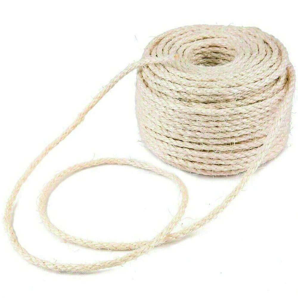 60m Natural Sisal Rope Cat Cats Scratching Post Claw Control Toys Crafts Pet