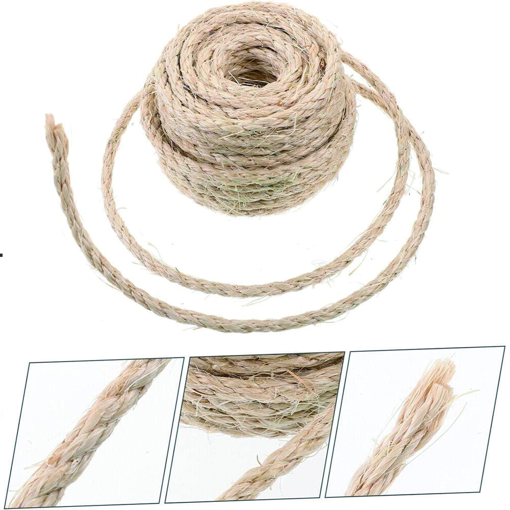 60m Natural Sisal Rope Cat Cats Scratching Post Claw Control Toys Crafts Pet