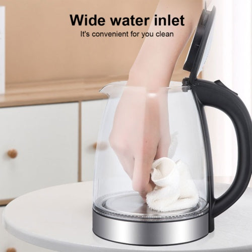 1.8L ELECTRIC KETTLE GLASS 360 BLUE LED ILLUMINATED JUG AUTO SHUT OFF PROTECTION