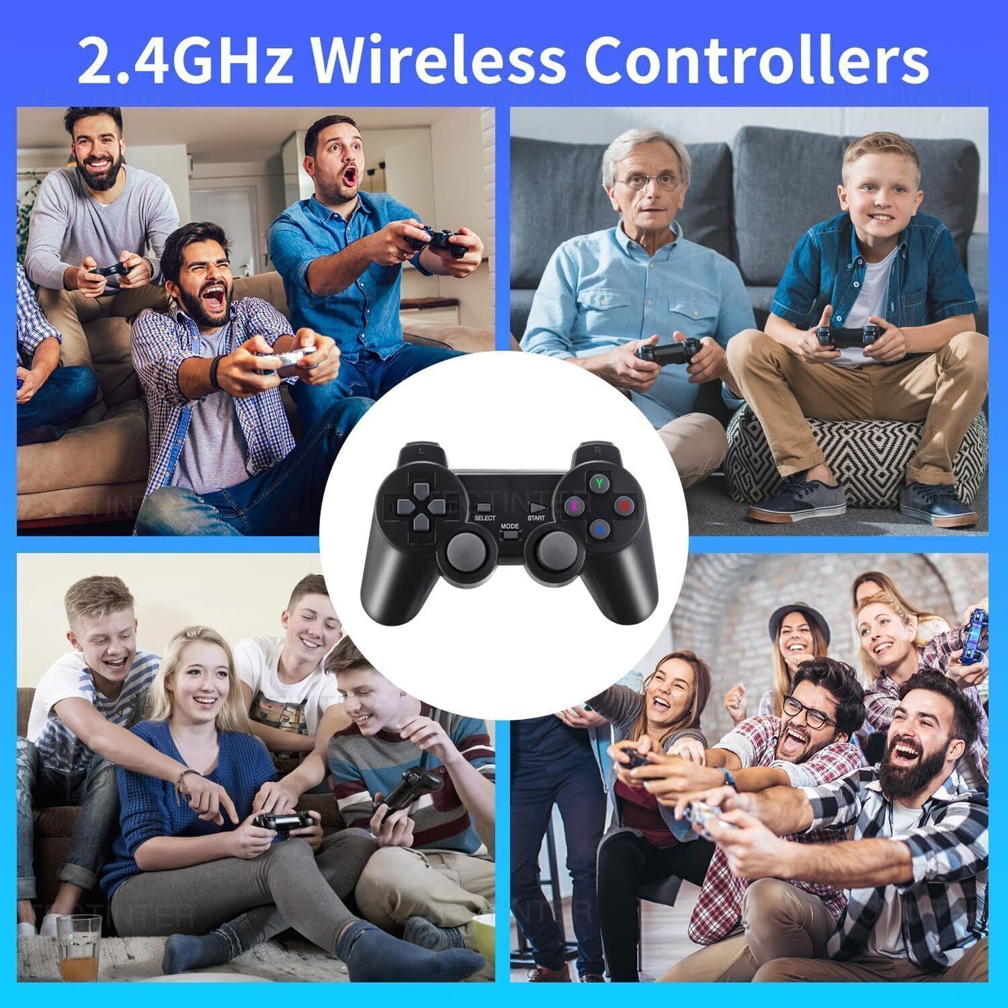 4K HDMI Retro Game Stick Console Plug Play 20000- Games 2 Wireless Controllers