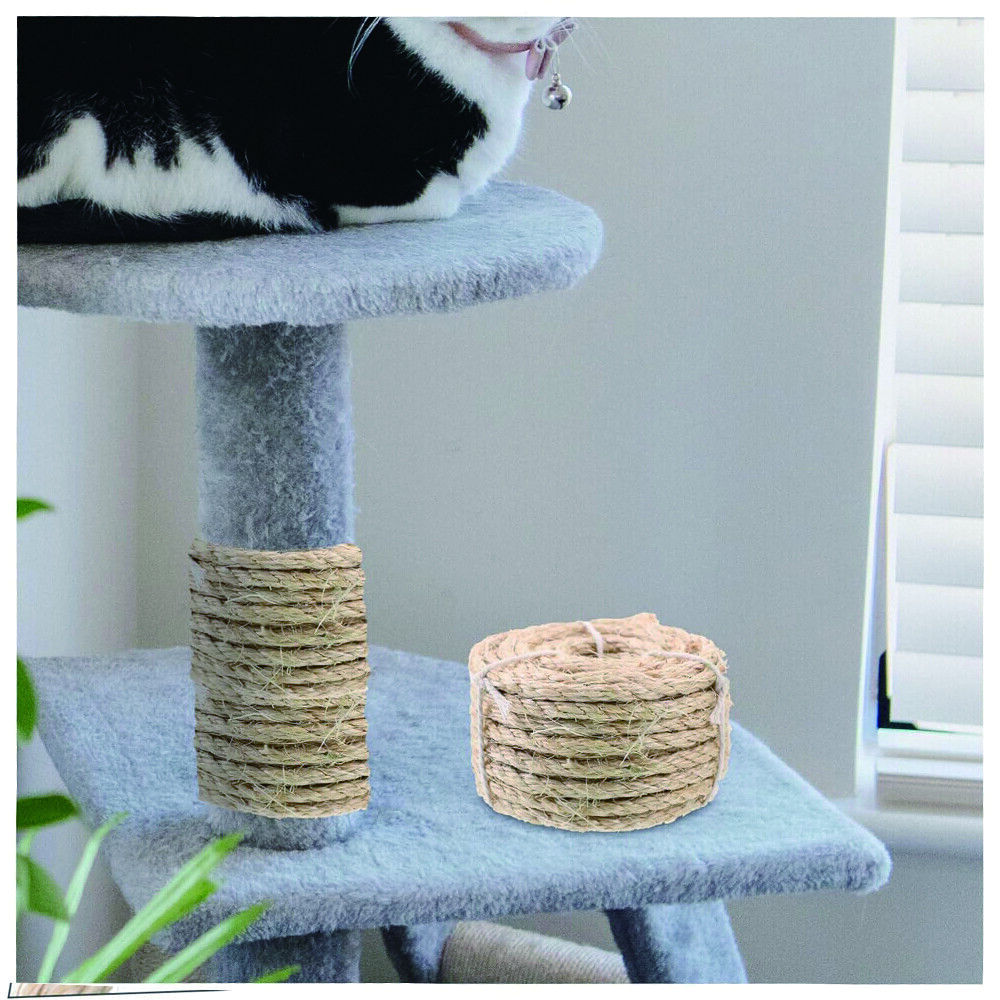 60m Natural Sisal Rope Cat Cats Scratching Post Claw Control Toys Crafts Pet