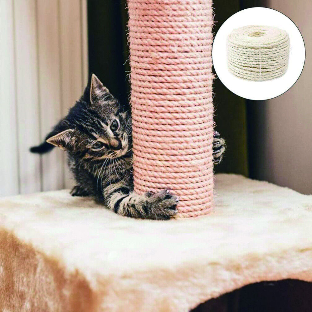 60m Natural Sisal Rope Cat Cats Scratching Post Claw Control Toys Crafts Pet