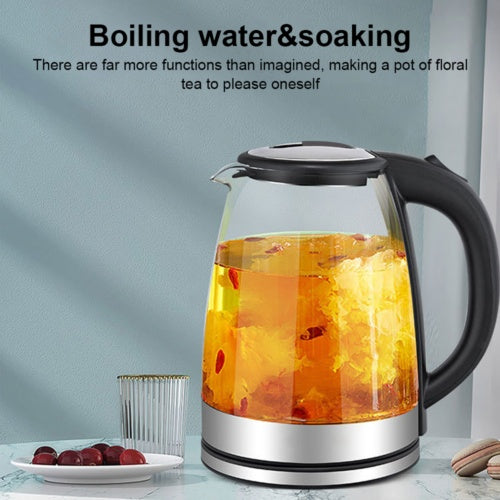 1.8L ELECTRIC KETTLE GLASS 360 BLUE LED ILLUMINATED JUG AUTO SHUT OFF PROTECTION