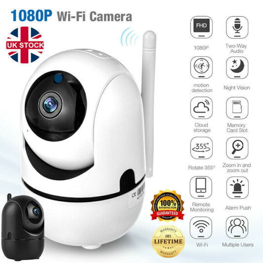 UK 1080P IP Camera Wireless WIFI Outdoor CCTV HD PTZ Smart Home Security IR Cam